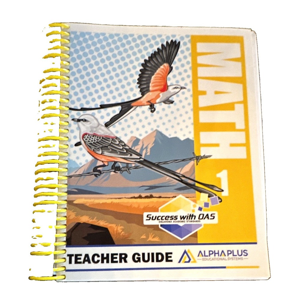 Homeschooling Alpha Plus Success with OAS Math 1 Teacher's Edition Guide Ring